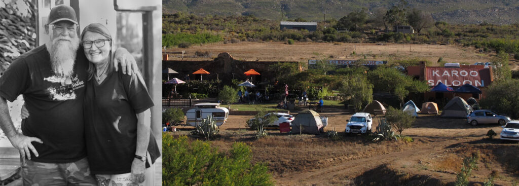 Marius Slabber en Janet Brewer van die Karoo Saloon